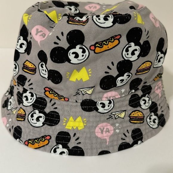 Disney Japan Reversible Mickey Mouse Bucket Hat Nanako Kanemitsu 100% Cotton - Picture 15 of 15